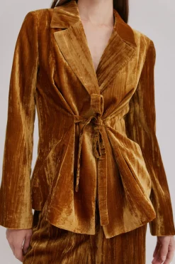 Hoss Intropia Erin. Blazer con lazada Dorado Discount