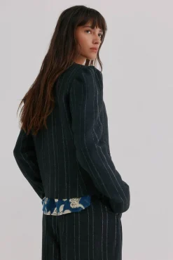 Hoss Intropia Estela. Blazer a rayas Gris oscuro Best