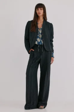 Hoss Intropia Estela. Blazer a rayas Gris oscuro Best