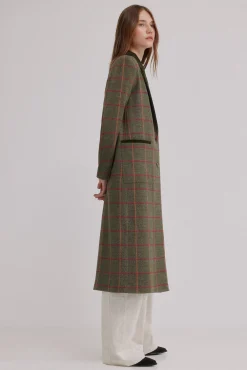 Hoss Intropia Fabrizia. Levita a cuadros Kaki Best