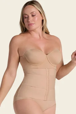 Leonisa Faja cinturilla de control moderado con bandas anatómicas beige Outlet