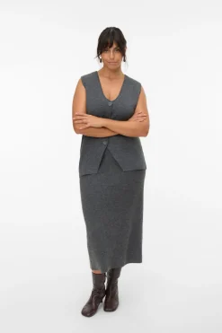 Vero Moda Curve Falda 7/8 punto Curve Gris Best