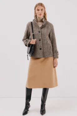 Cortefiel Falda capa antelina Beige Online