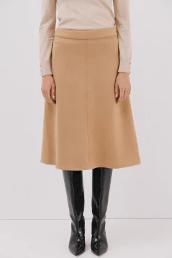 Cortefiel Falda capa antelina Beige Online