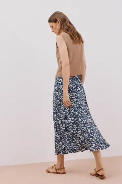 Cortefiel Falda capa estampada Multicolor Hot