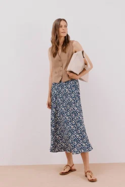 Cortefiel Falda capa estampada Multicolor Hot