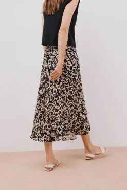 Cortefiel Falda capa estampada Estampado blanco New