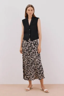 Cortefiel Falda capa estampada Estampado blanco New