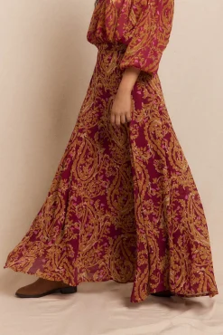 Slowlove Falda capa midi estampada Estampado rojo Clearance