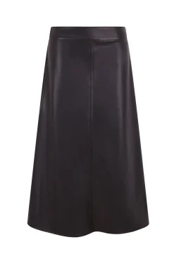 Cortefiel Falda capa polipiel Negro New