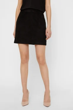 Vero Moda Falda corta antelina Negro Sale