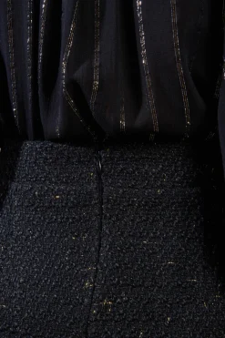 Molly Bracken Falda corta detalle corazones Negro Clearance