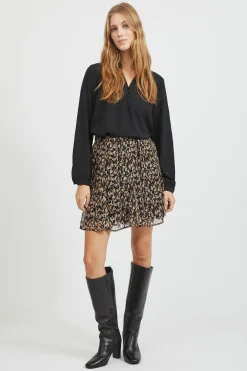 Vila Falda corta estampada Multicolor