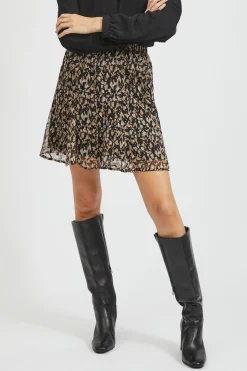 Vila Falda corta estampada Multicolor