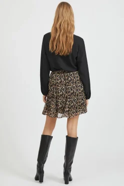 Vila Falda corta estampada Multicolor