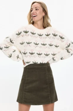 Vero Moda Falda corta micropana Verde Best