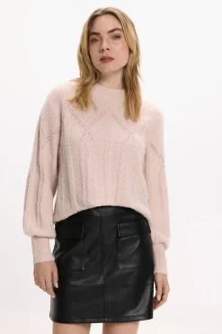 Vila Falda corta polipiel Negro Discount