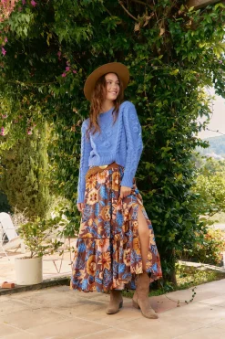 Jaase Falda daphne estampado tierra Multicolor Outlet