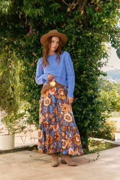 Jaase Falda daphne estampado tierra Multicolor Outlet