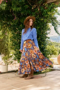 Jaase Falda daphne estampado tierra Multicolor Outlet