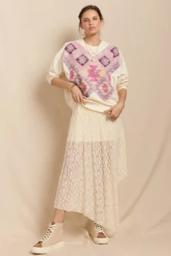 Slowlove Falda de encaje Blanco Online