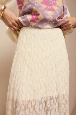 Slowlove Falda de encaje Blanco Online