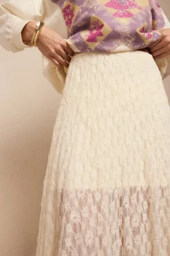 Slowlove Falda de encaje Blanco Online