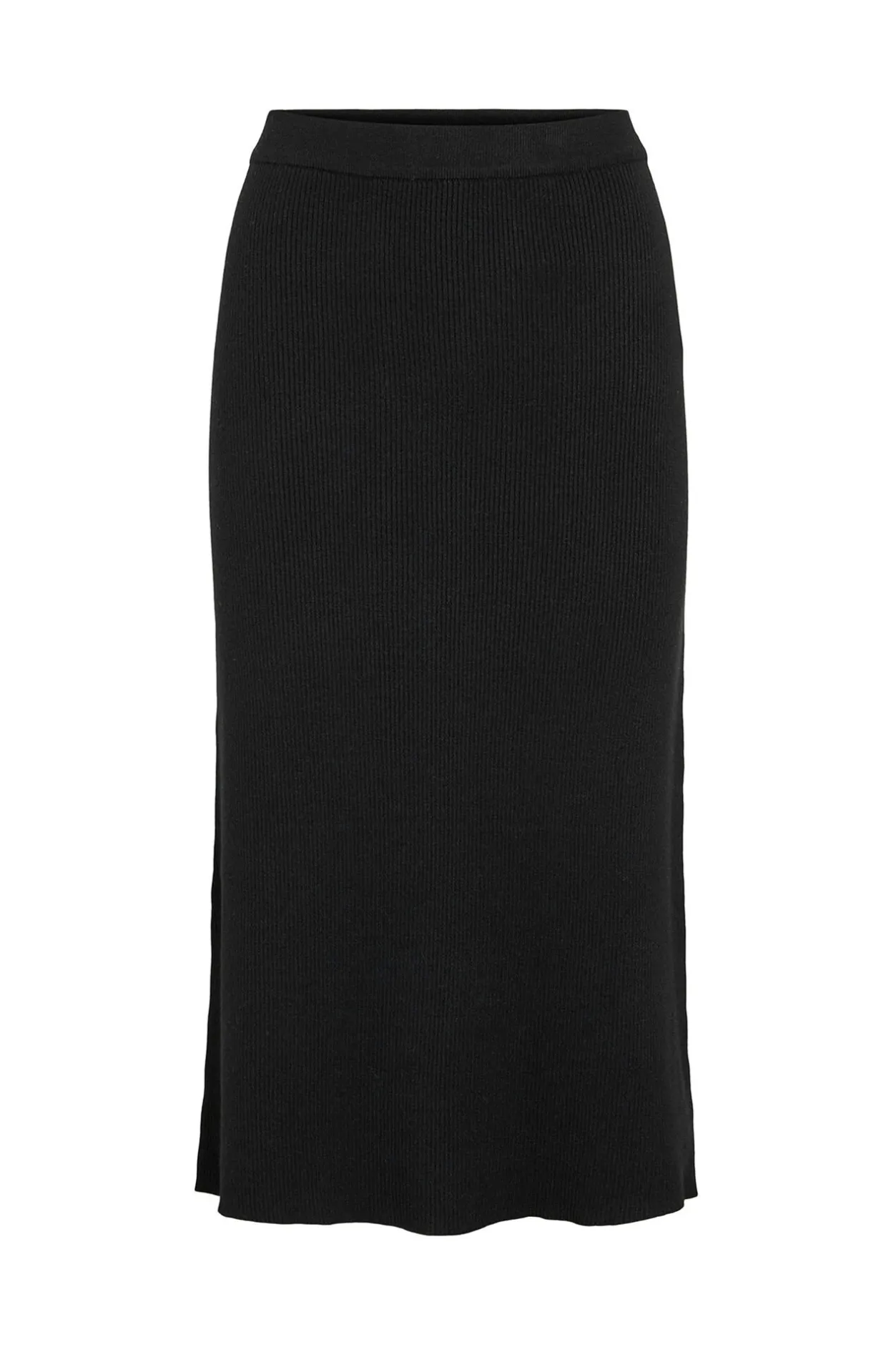 Vila Falda de punto canalé midi Negro Outlet