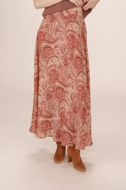 Grace & Mila Falda larga estampada Coral Discount