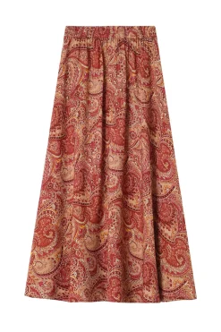 Grace & Mila Falda larga estampada Coral Discount