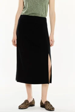 System Action Falda larga evasé negro New