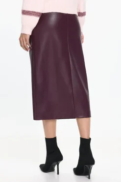 Vero Moda Falda larga polipiel Morado Sale
