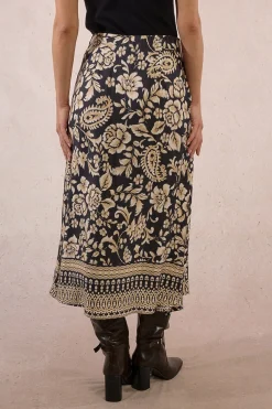 Molly Bracken Falda larga satinada con estampado Multicolor Best