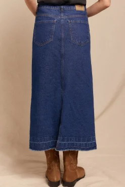 Slowlove Falda Larga Vaquera Azul Hot