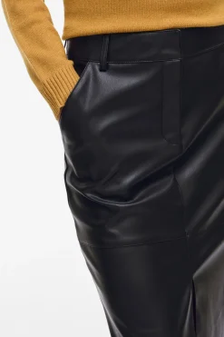 Vila Falda lápiz de polipiel Negro Hot