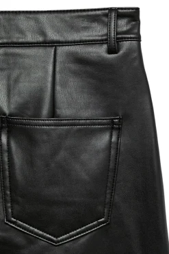 Vero Moda Falda mide polipiel Negro New