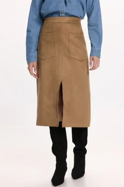 Vila Falda midi antelina Camel