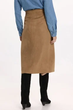 Vila Falda midi antelina Camel