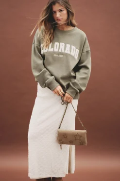 Springfield Falda midi crochet blanco Hot