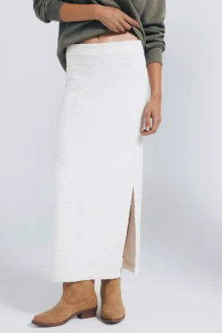 Springfield Falda midi crochet blanco Hot