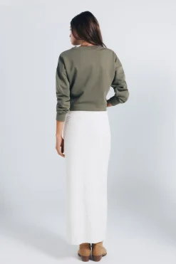 Springfield Falda midi crochet blanco Hot