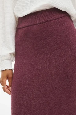 Vila Falda midi de punto con viscosa Vino