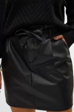 Vero Moda Curve Falda midi encerada talla grande Negro New