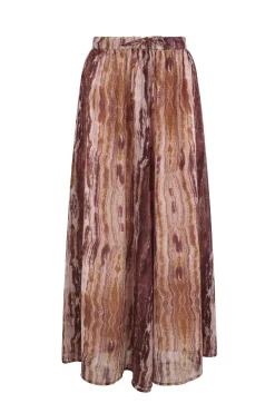 Slowlove Falda midi estampada Estampado marr&oacute;n Hot