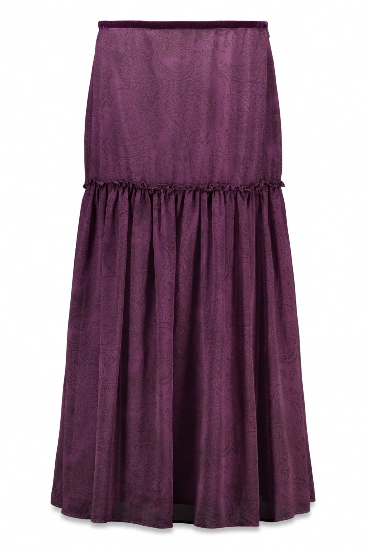 Slowlove Falda midi estampada Estampado morado Clearance