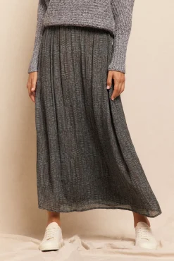 Slowlove Falda midi satinada estampada Estampado gris Hot