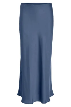 Vila Falda midi satén Azul Online