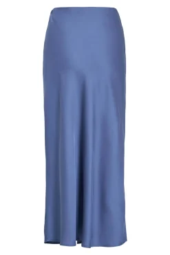 Vila Falda midi satén Azul Online