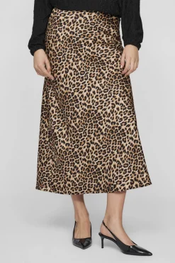 Vila Falda midi satén Marr&oacute;n Outlet