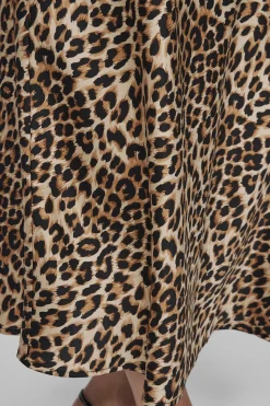 Vila Falda midi satén Marr&oacute;n Outlet